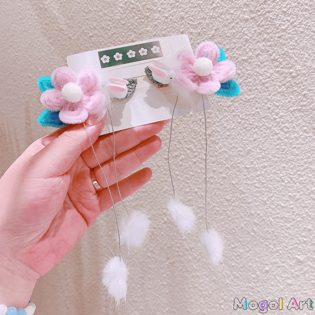 お花🌸ヘアクリップ髪飾りペア