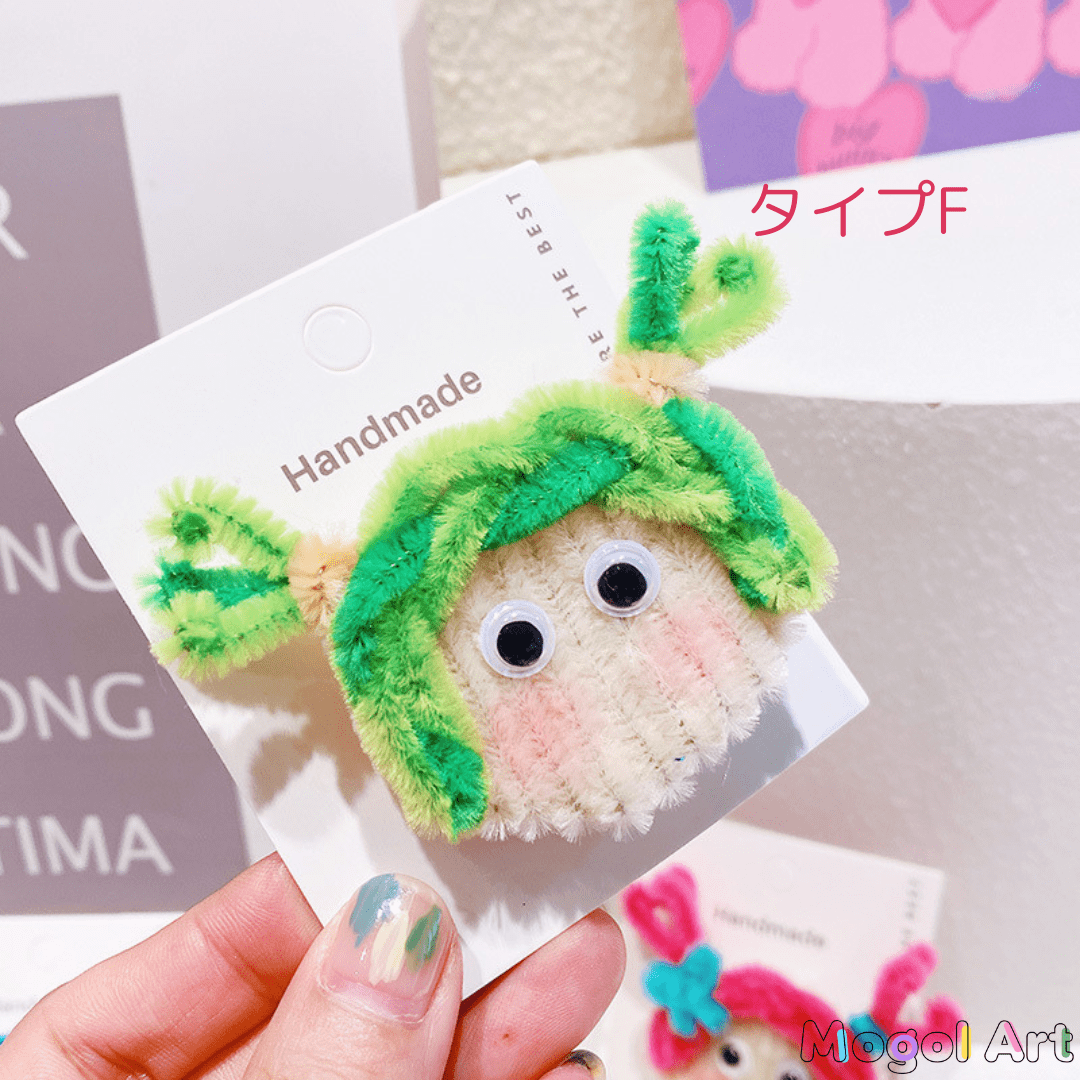 ツインテール子供👧ヘアクリップ髪飾り