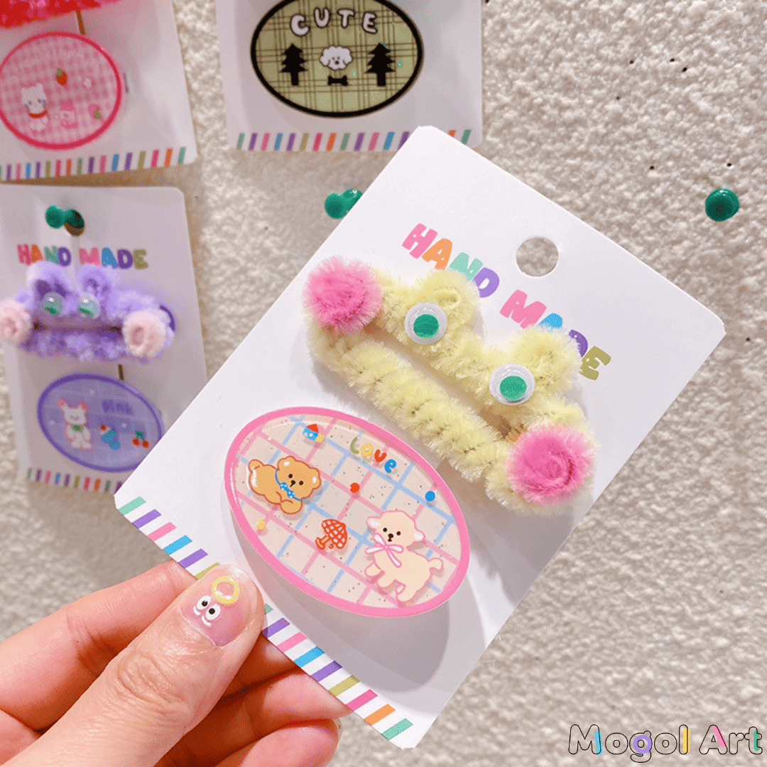 可愛い蛙🐸ヘアクリップ髪飾り2本組
