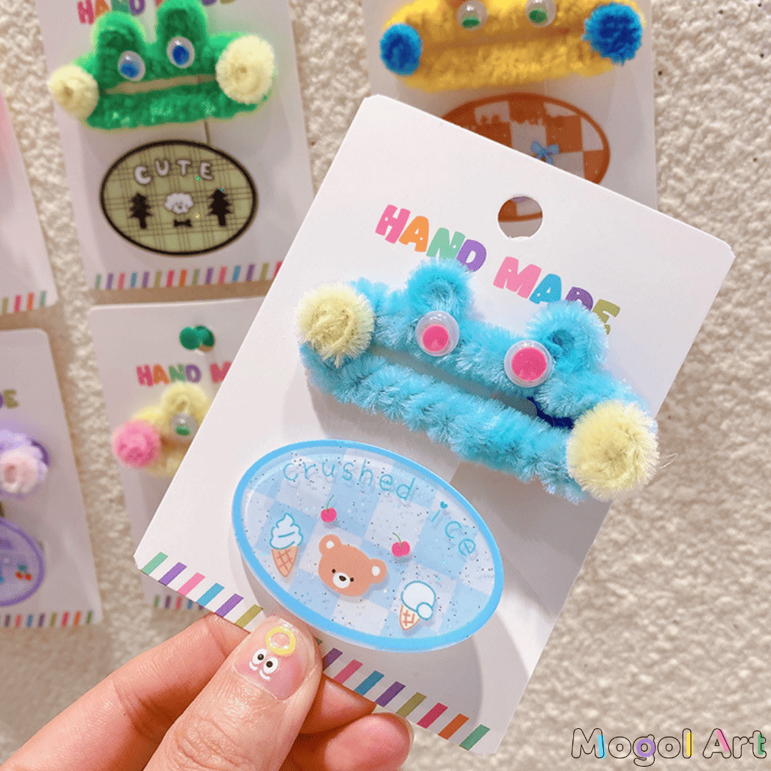 可愛い蛙🐸ヘアクリップ髪飾り2本組